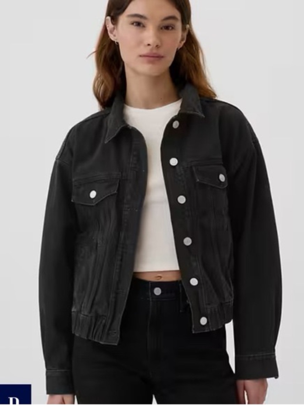 GAP Relaxed Icon Denim Trucker Bomber Jacket